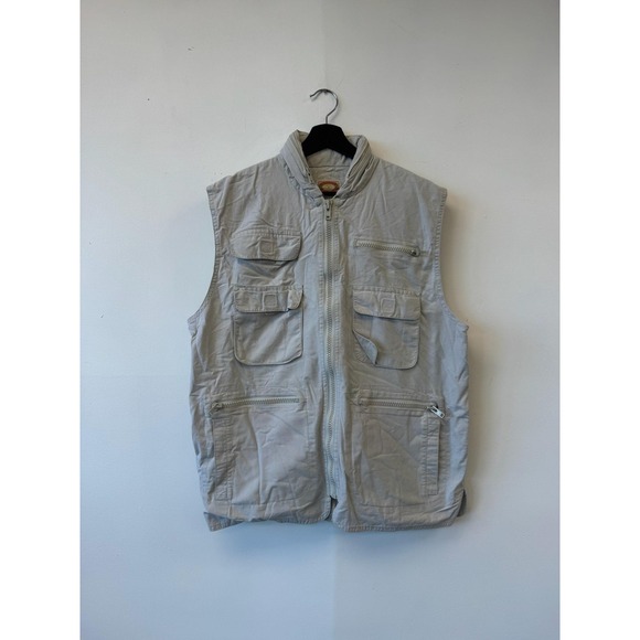 Banana Republic Other - VINTAGE Banana Republic Vest‎ Mens Large Khaki Safari Travel Multi Pocket 90s
